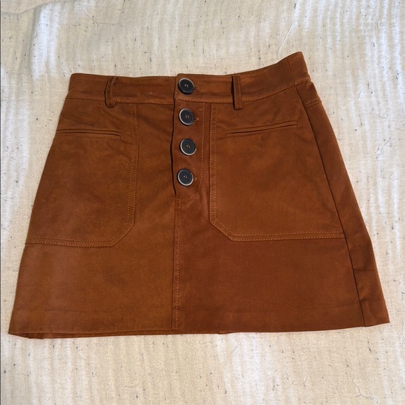 Zara Dresses & Skirts - Zara- Brown Button-Front Women's mini Skirt